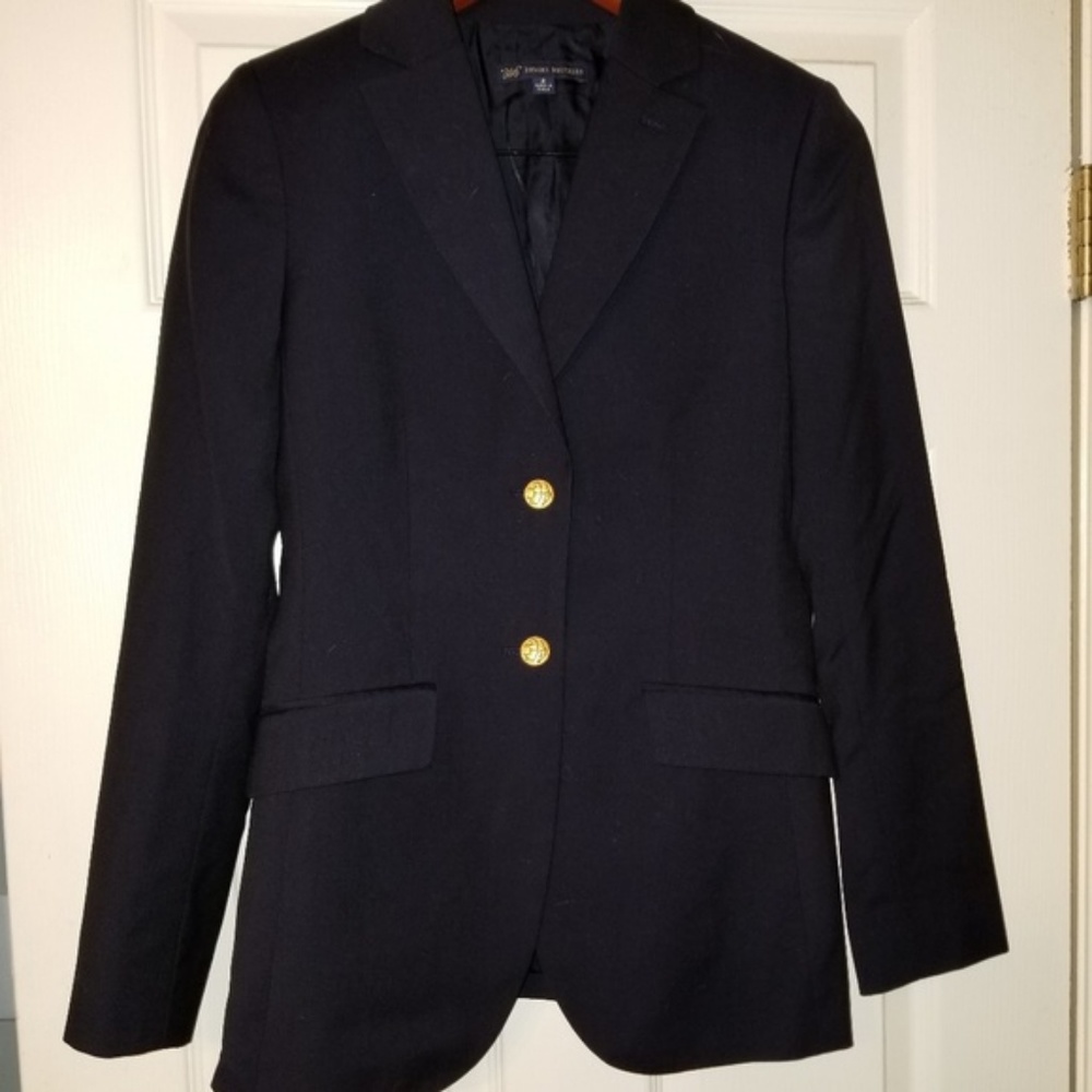 BROOKS BROTHERS 346 Black 2-Button Wool Blazer Sz2 - Picture 7 of 8